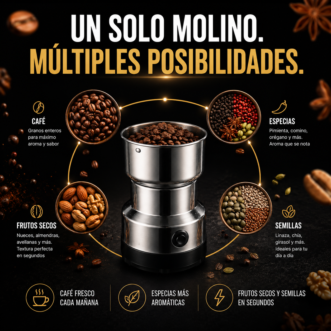 Olvidate de sabores apagados y disfruta ingredientes frescos, intensos y llenos de aroma en segundos.