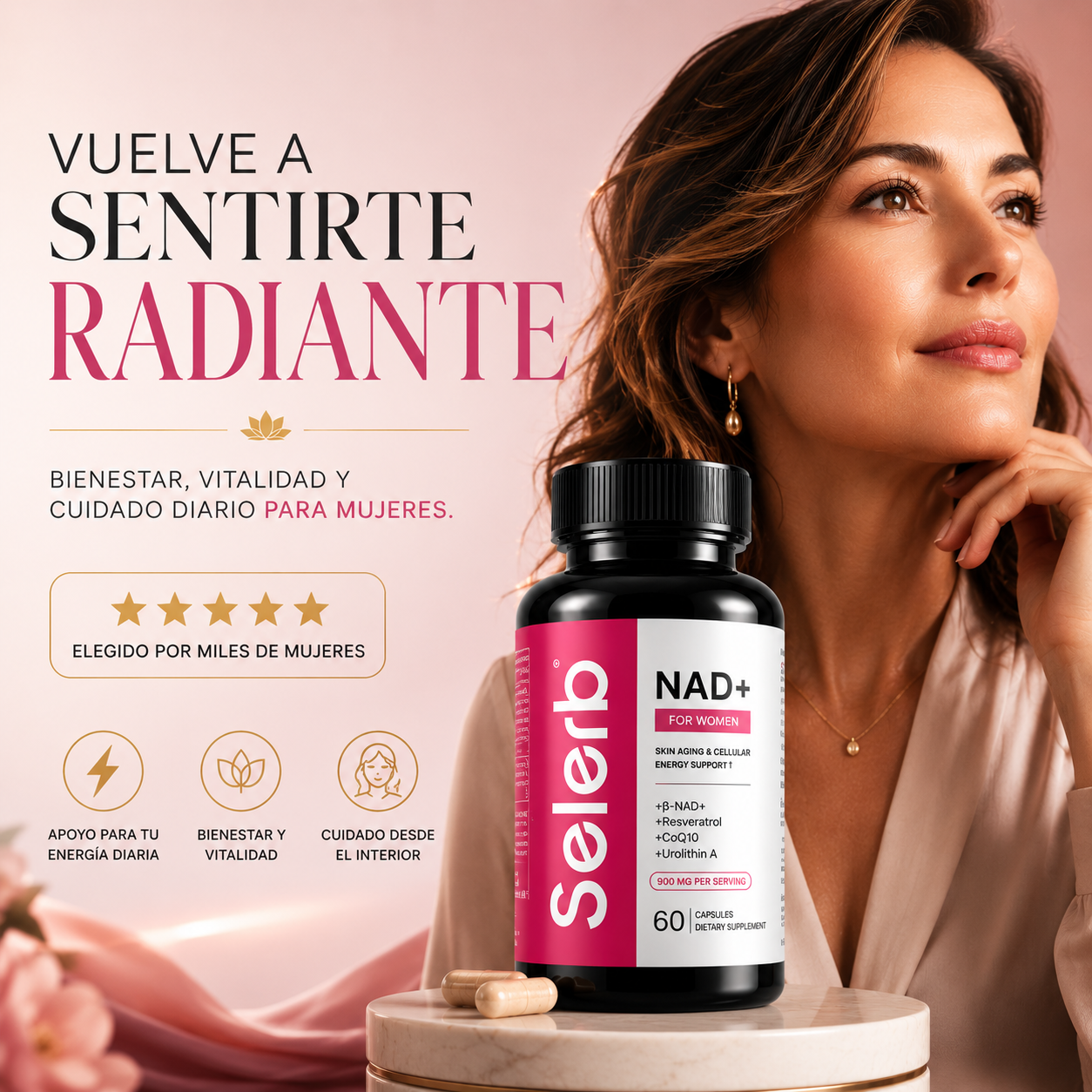 Recupera tu vitalidad, apoya tu bienestar celular y vuelve a sentirte radiante desde el interior.