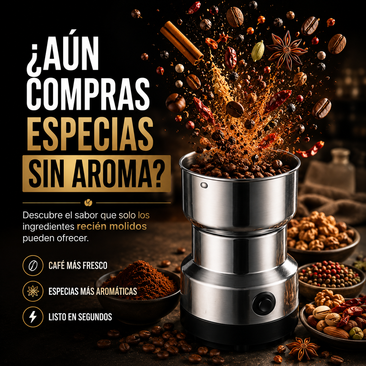 Olvidate de sabores apagados y disfruta ingredientes frescos, intensos y llenos de aroma en segundos.